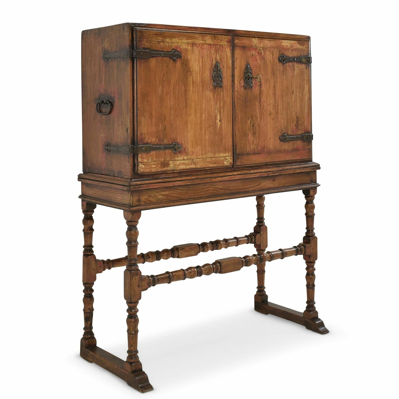 Antique! Bargueño Restored Around 1780 Top Cabinet Chest Of Drawers Secretary Spain