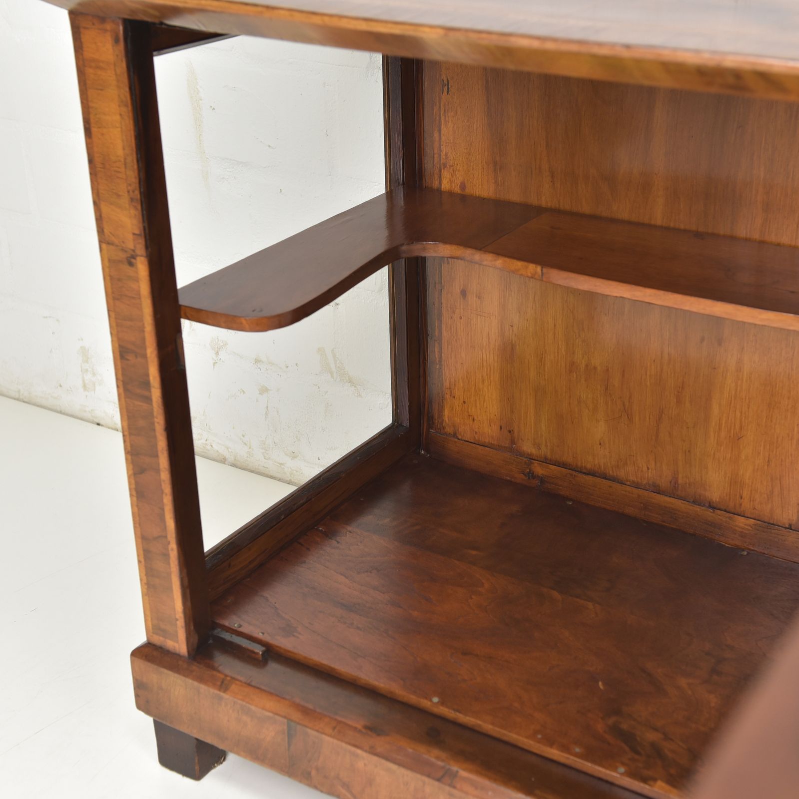 Antique! Small Showcase Restored Biedermeier Louis Philippe Around 1860 Walnut photo Furniture