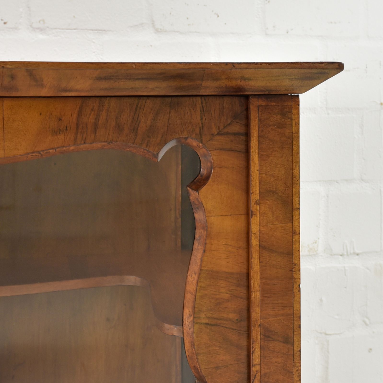 Antique! Small Showcase Restored Biedermeier Louis Philippe Around 1860 Walnut photo vintage