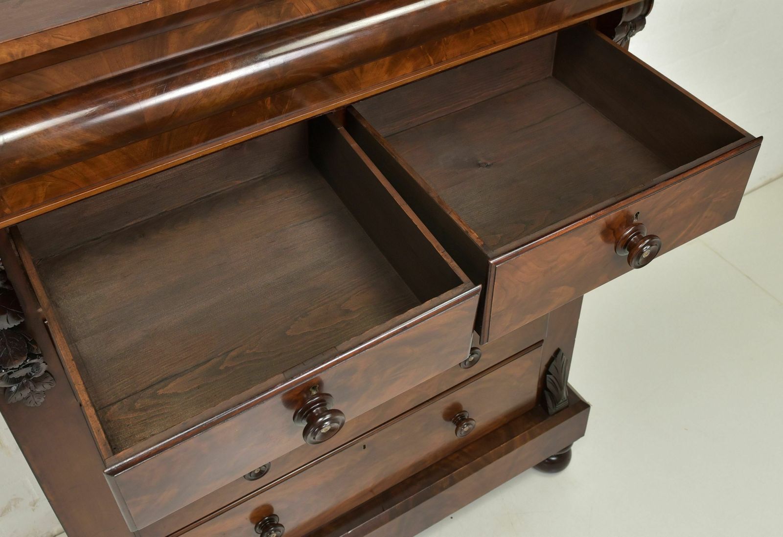 Antique! Drawer Chest Restored Mahogany Around 1870 Vertiko Tall Chest Of Drawers photo Furniture