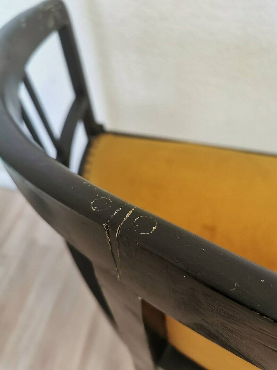 Art Nouveau Wooden Bench With Springs / 1950s / 50s / Vintage Chair Cushioned / Metal Snaps / Bentwood Technique / Art Deco / Secession photo Furniture