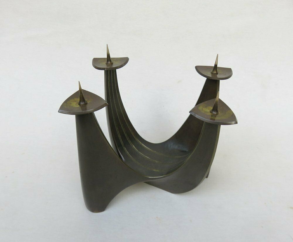 Brass Candleholder By Klaus Ullrich For Faber & Schumacher, 1950s