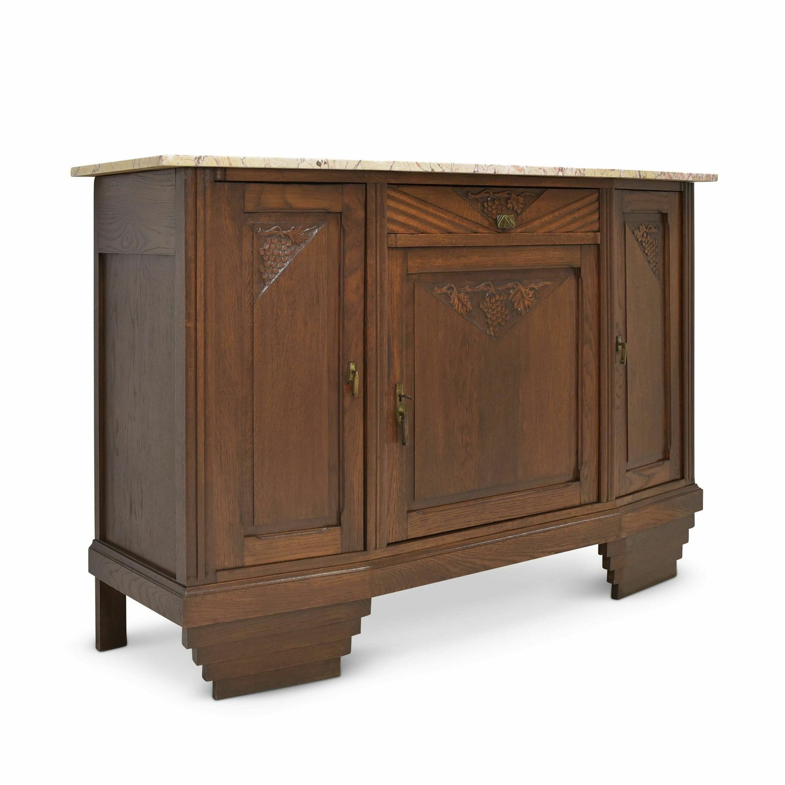 Antique! Sideboard Restored Art Deco Around 1925 Oak Chest Of Drawers Sideboard