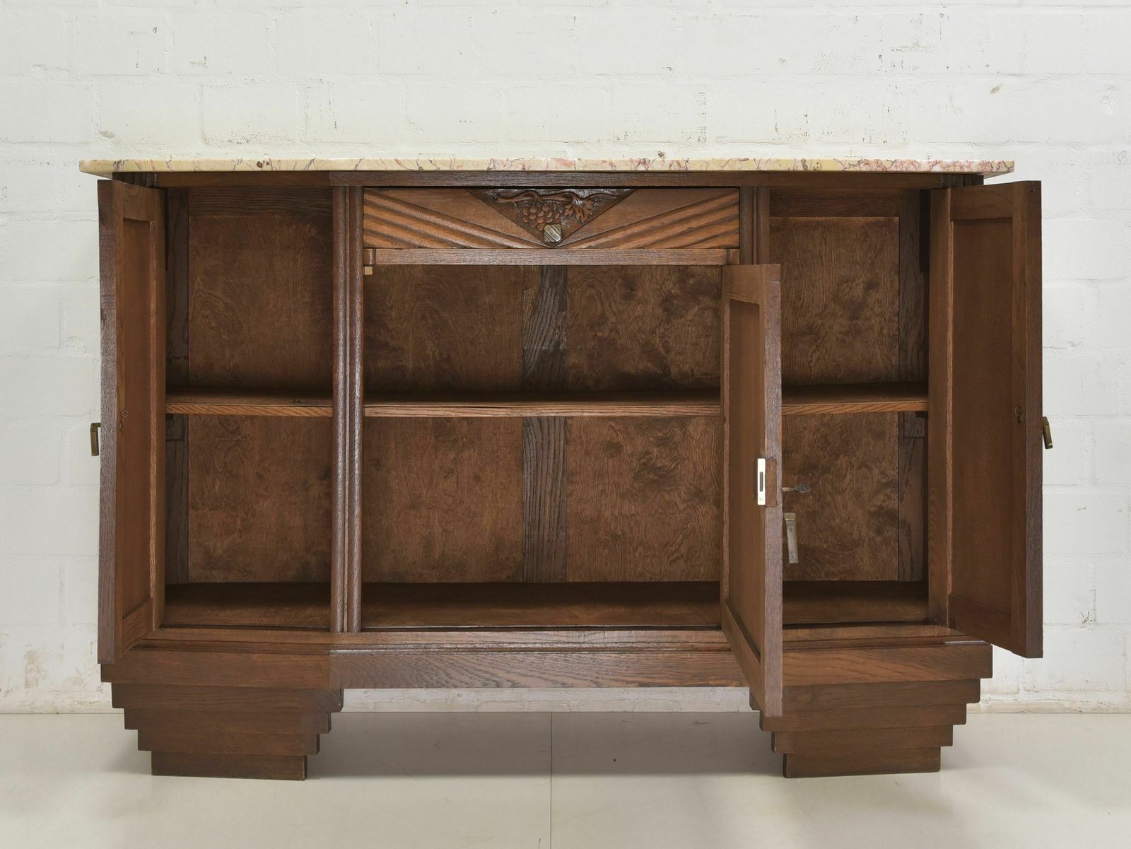 Antique! Sideboard Restored Art Deco Around 1925 Oak Chest Of Drawers Sideboard photo for sale