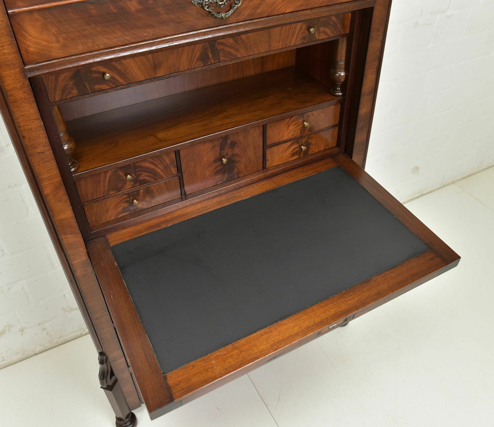 Antique! Secretary Restored Louis Philippe / Late Biedermeier Around 1880 Mahogany Cabinet Secretary photo Furniture