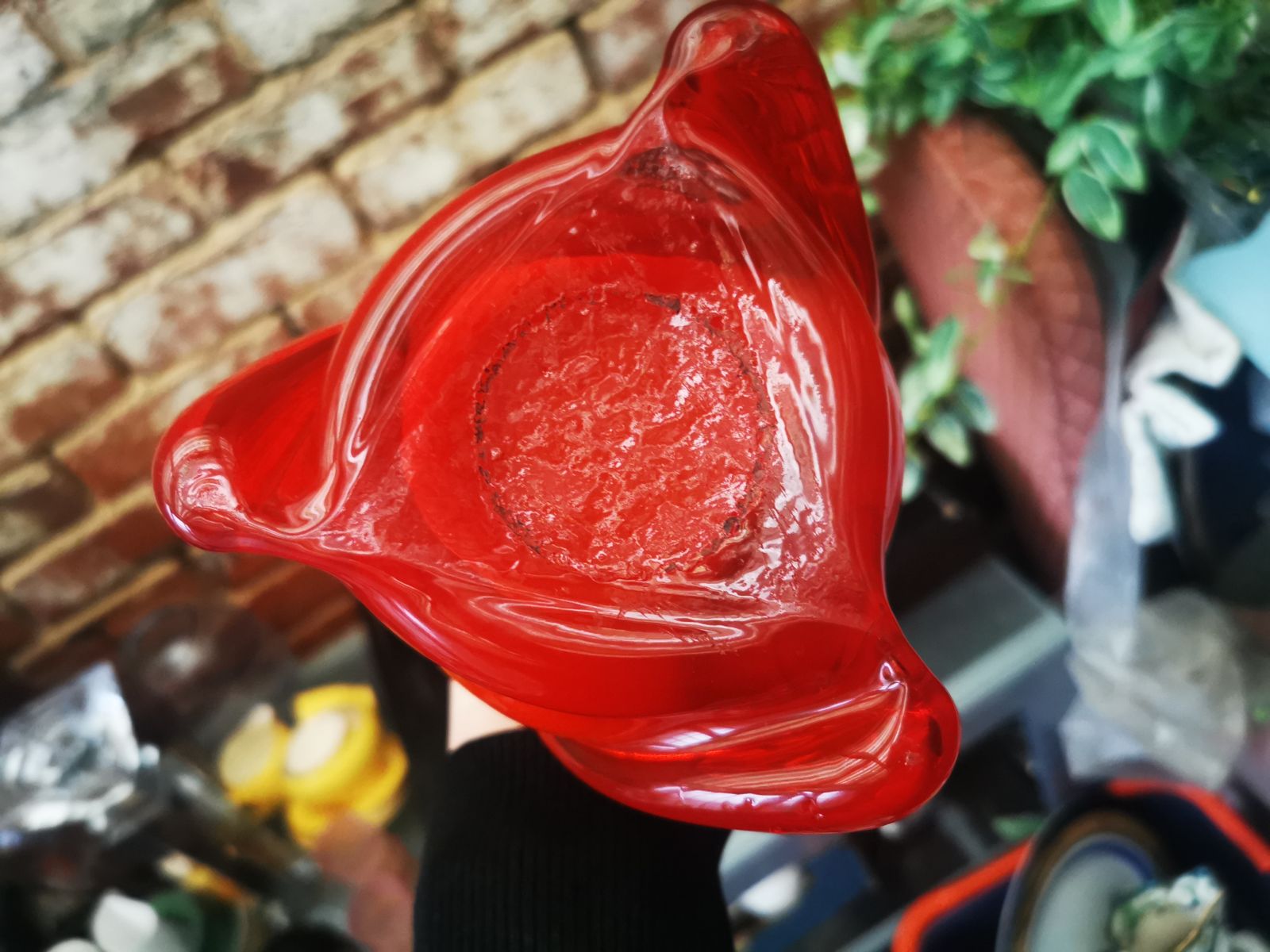 Murano Mid Century Orange And Yellow Vase By Cristalleria Fratelli Betti photo buy