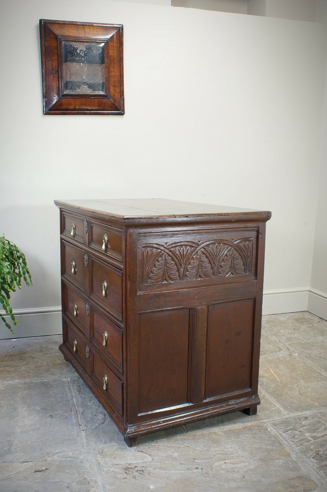 17th Century Moulded Oak Chest Of Drawers. photo for sale