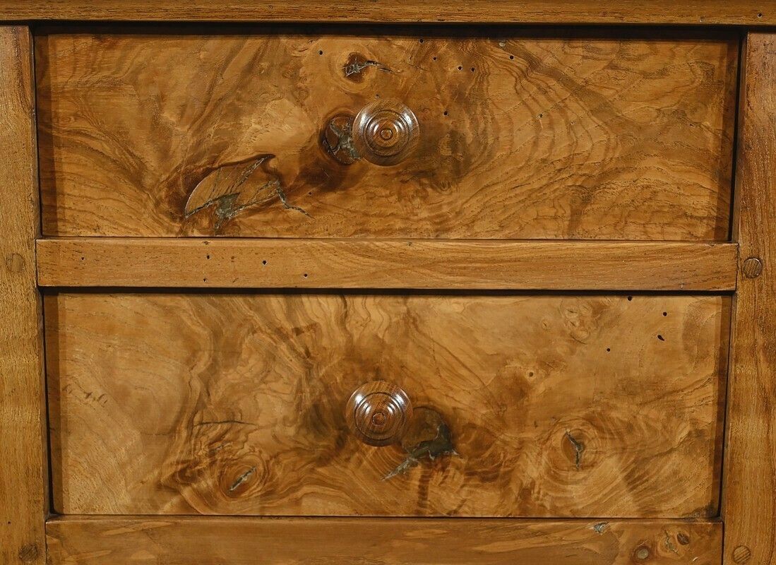 photo for sale Tall Narrow Ash Burl Cabinet – Late 19th Century
