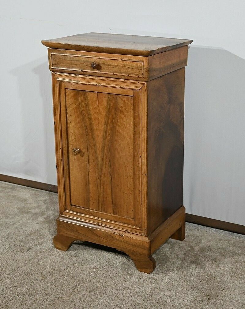 Solid Walnut Bedside Table – Late 19th Century
