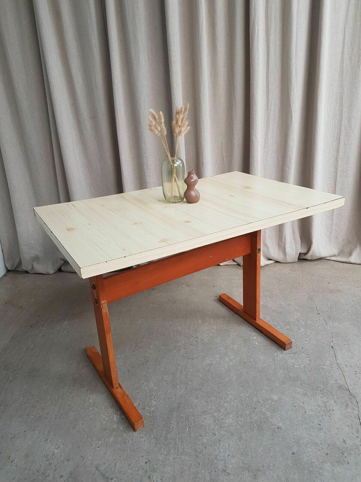 Vtg Mid Century Formica Desk Kitchen Dining Table Danish Scandi Retro R334 photo furniture