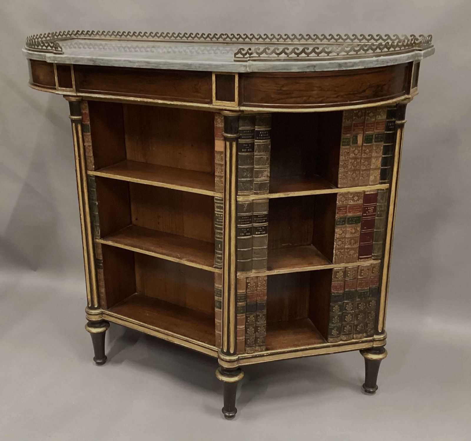 photo furniture Splendid Regency Rosewood And Parcel Gilt Open Bookcase / Side Cabinet