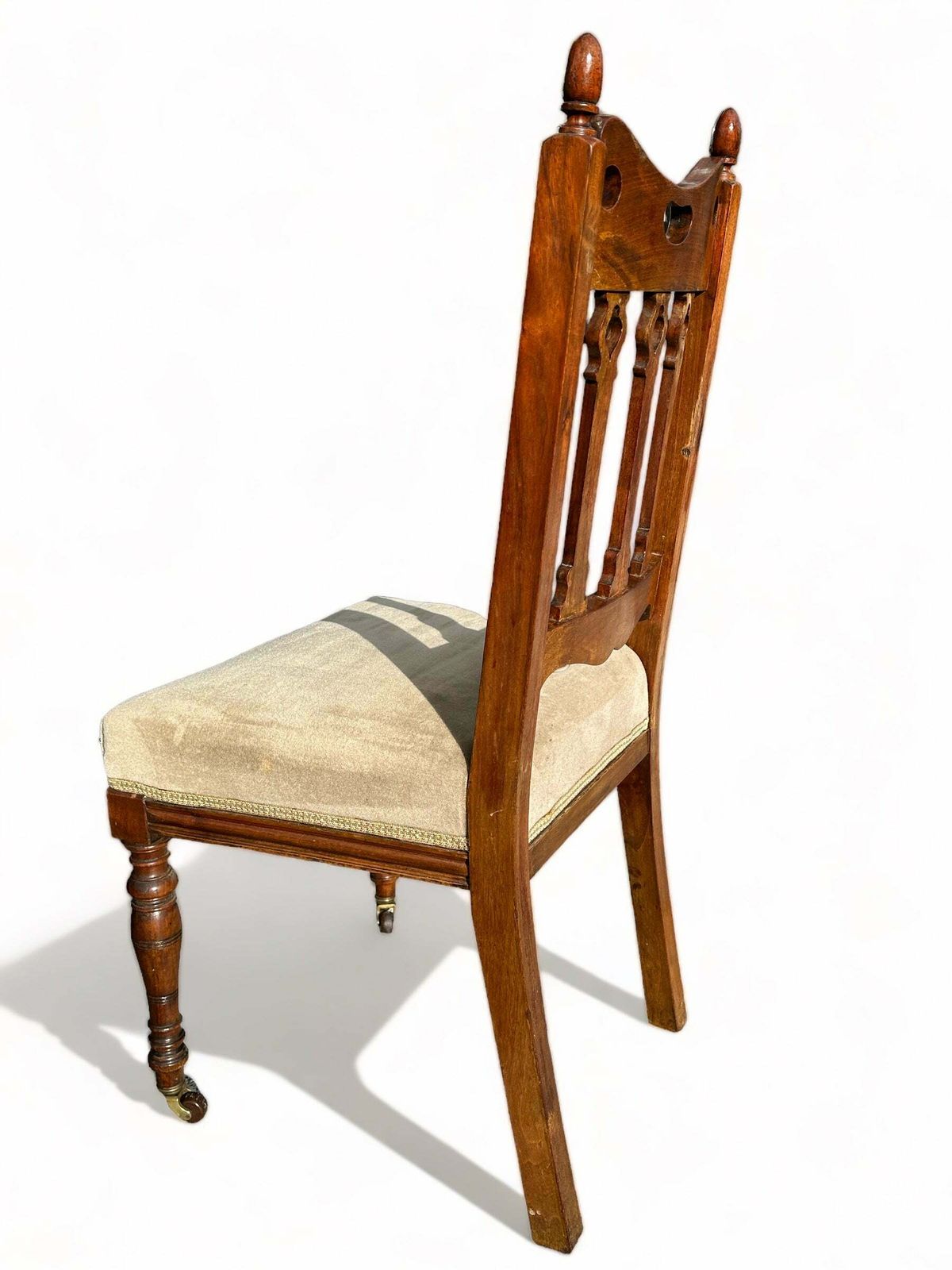 450.0 Rare Pair Of Antique Hand Carved Walnut “Jas Shoolbred” Armchairs As Featured In The 1881 Furniture Gazette & Featured At The Powerhouse photo