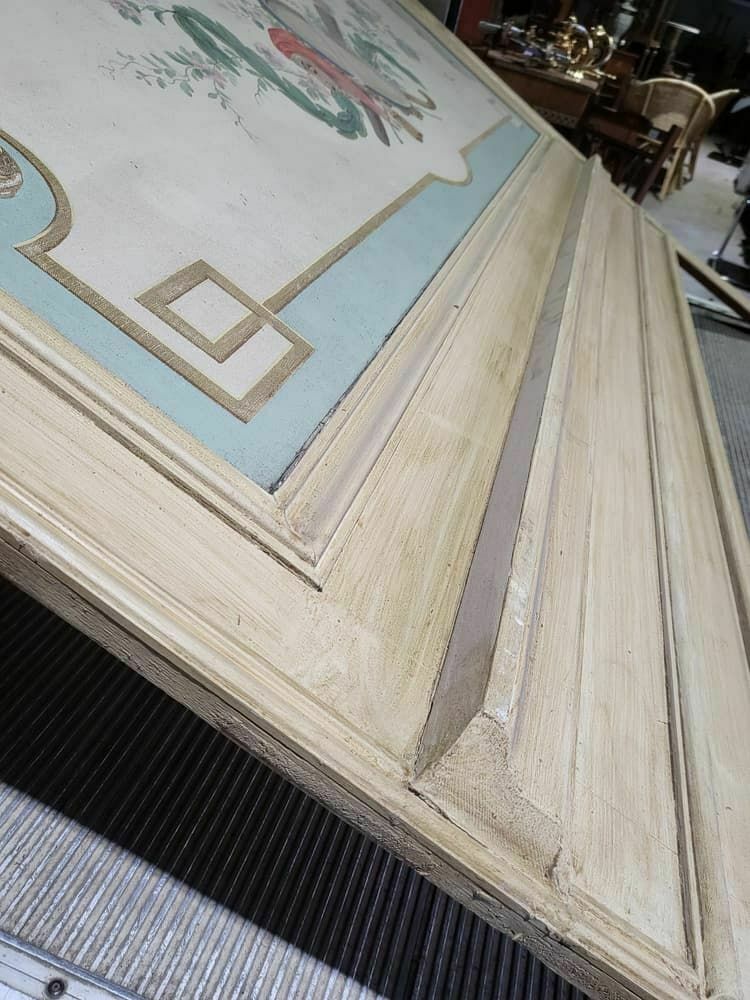 20thc Very Large 10' 5" H French Painted Room Panel Door Frame Fire Surround photo buy