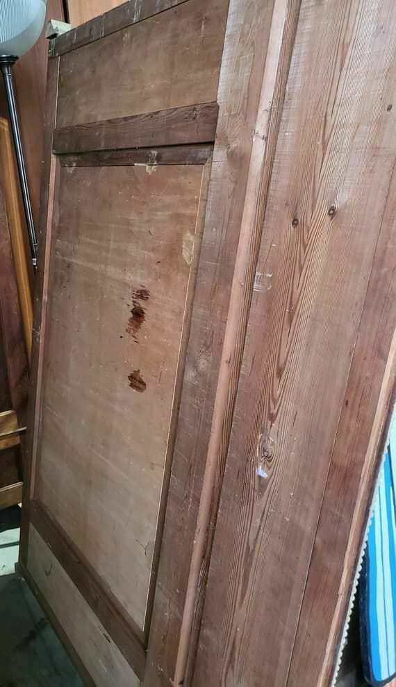 20thc Very Large 10' 5" H French Painted Room Panel Door Frame Fire Surround photo vintage