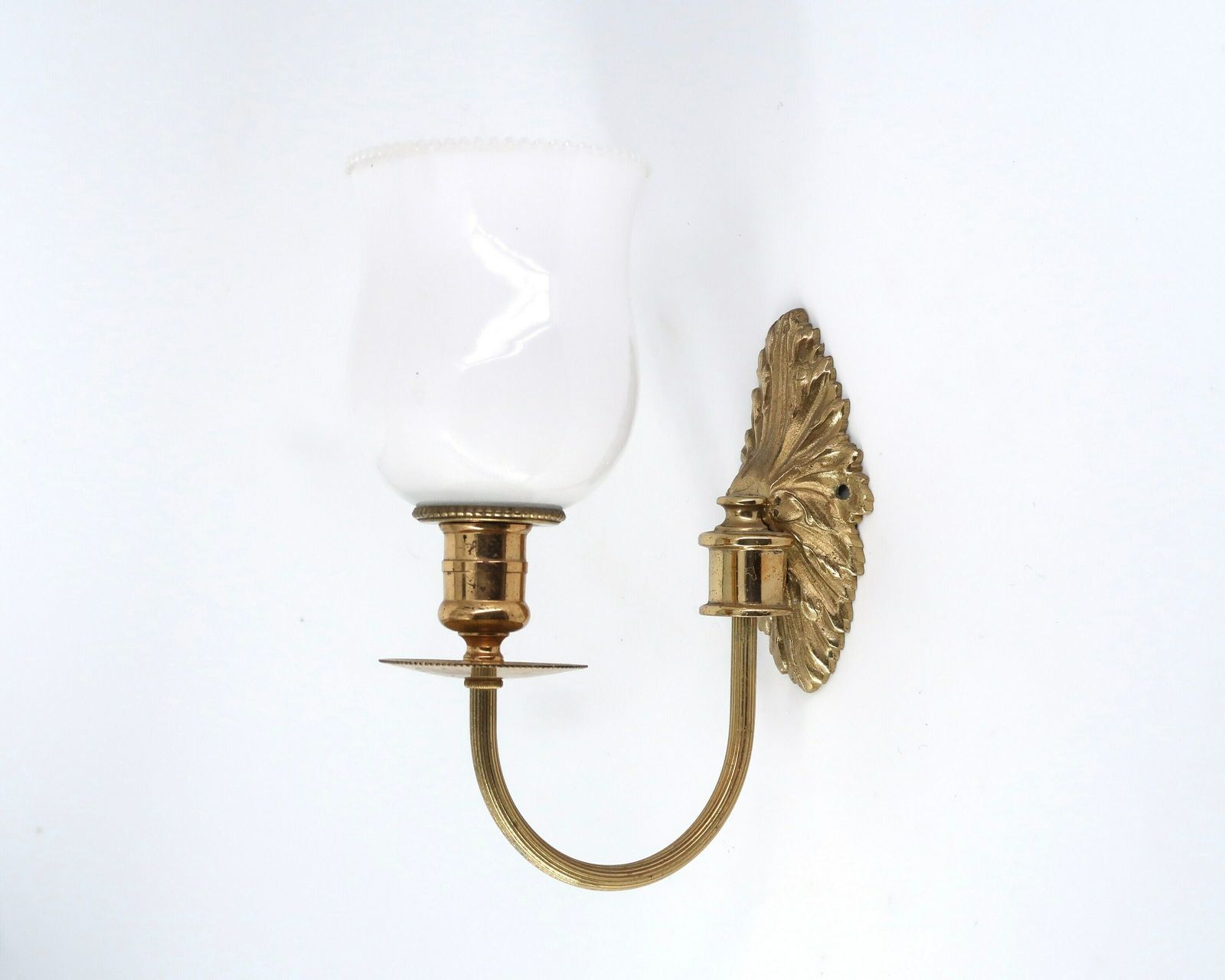 photo furniture Three French Modernist Sconces, Brass And Glass, 1950s / Mid Century Modern Light Lamp Lighting Brass Atomic Lunel Arlus