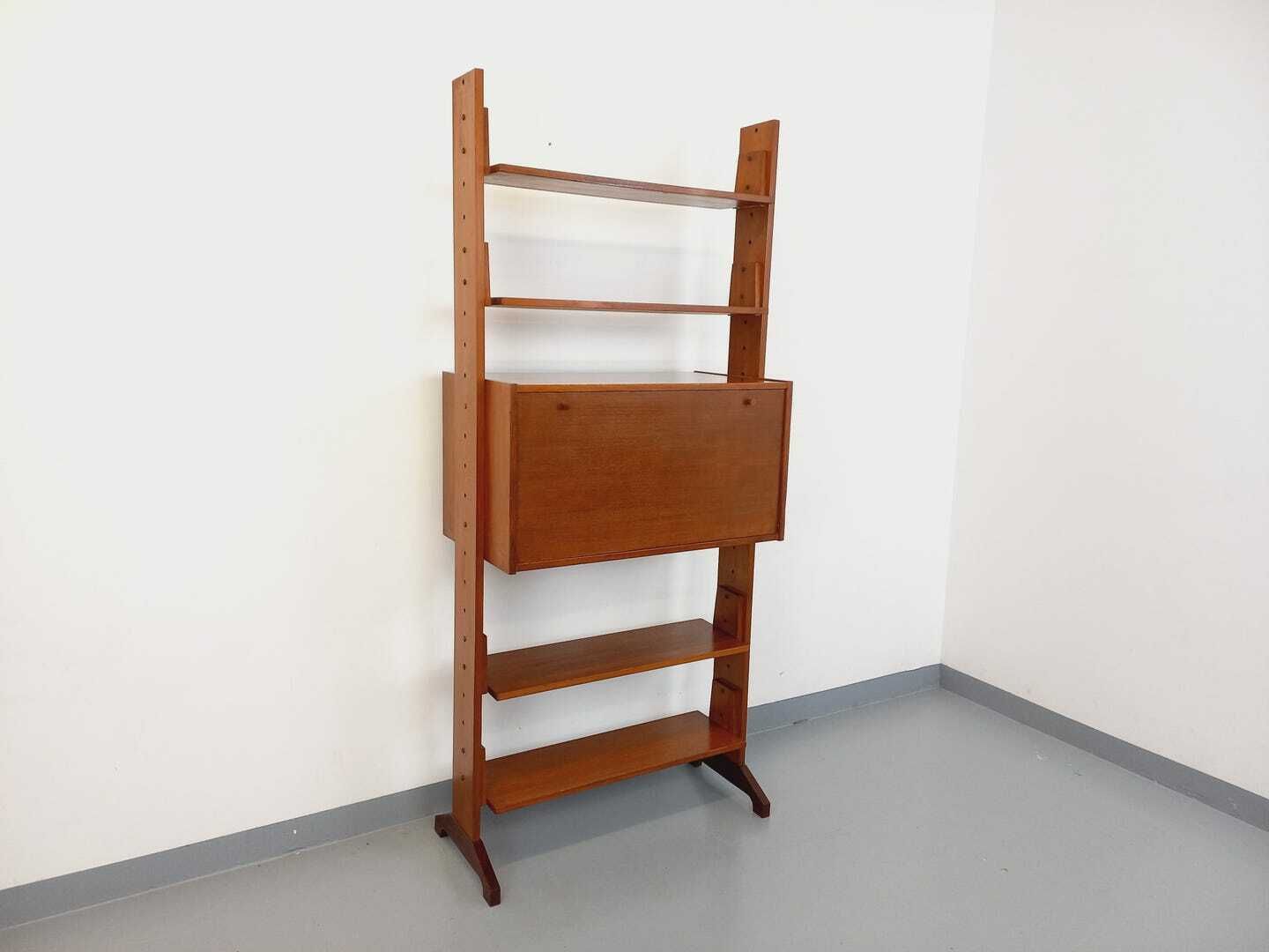 Modular Teak Bookcase, 1960s, Vintage photo for sale