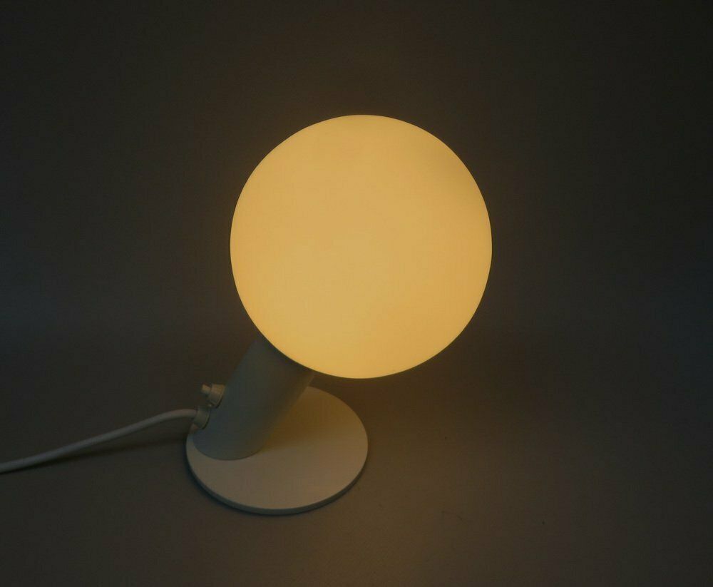 Small Space Age Table Lights In White, 1970s, Set Of 2 photo vinterior