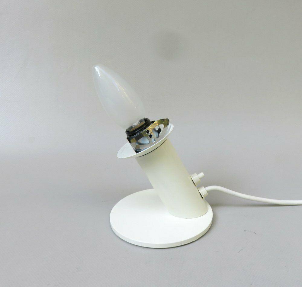 photo buy Small Space Age Table Lights In White, 1970s, Set Of 2