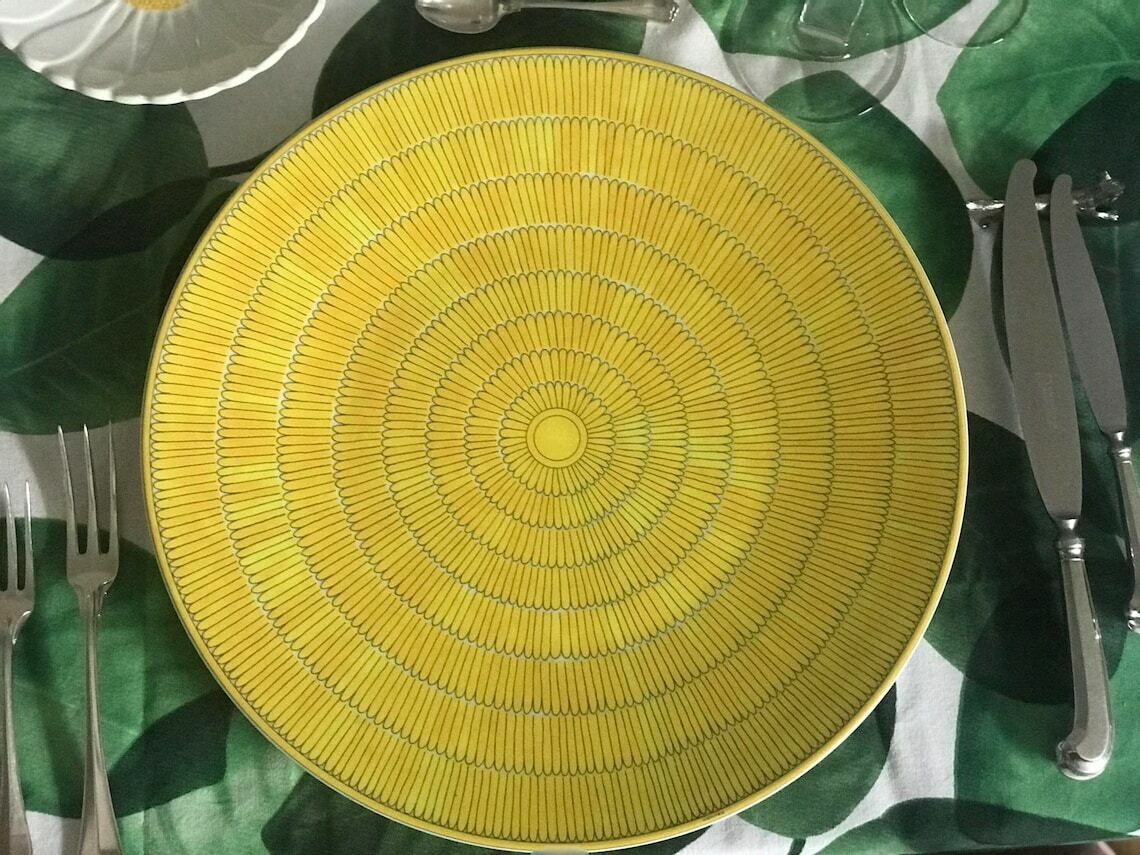 Hermes Under Plates Set Of 2 Soleil D Hermes Setting Place Presentation Plate Signed Wedding Gift Yellow Table Luxury Gift Wedding Gift photo furniture