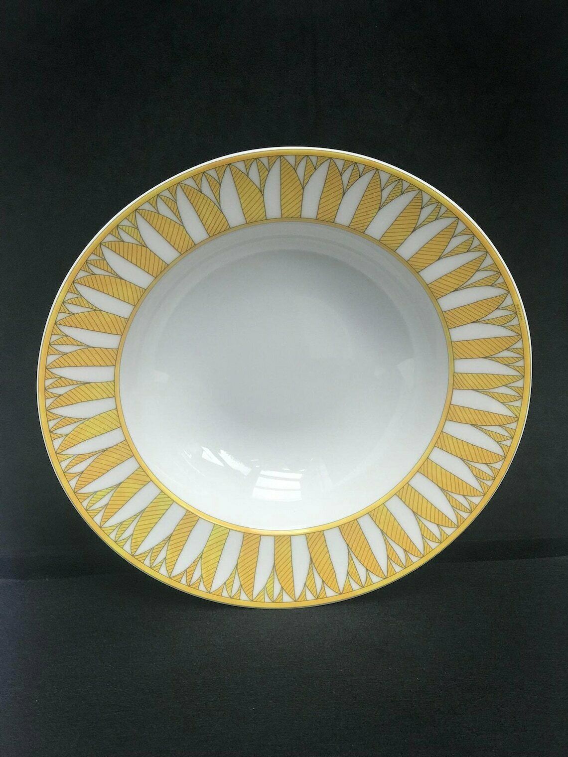 Hermes Plates Set Of 2 Soleil D Hermes Pasta/Soup /Risotto Plate Dish Signed Wedding Gift Yellow Table Luxury Gift Wedding Gift photo 675.0