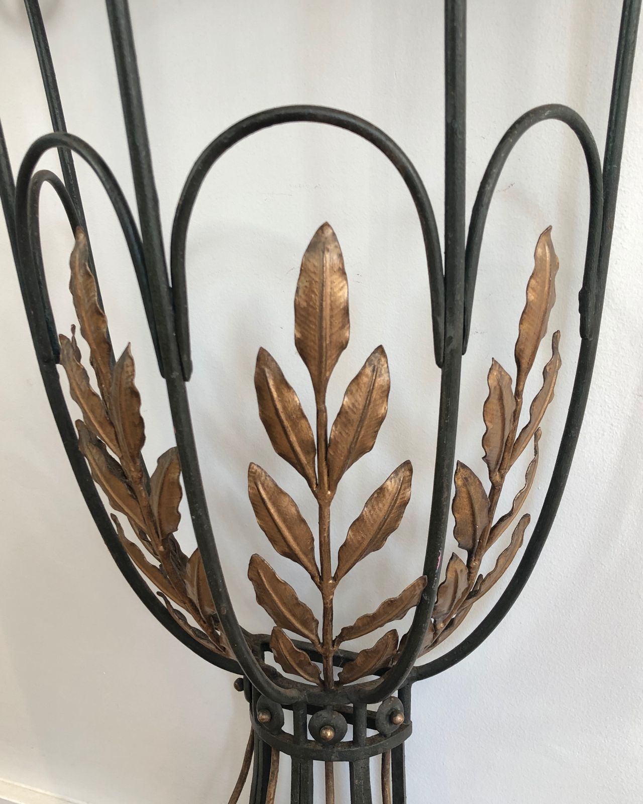 Rare Small Wrought Iron Console With Marble Top. French Work. Around 1940 photo furniture