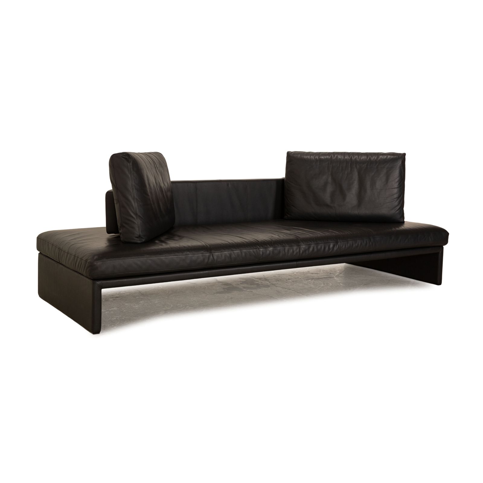 Canapé 3 places Walter Knoll Together en cuir anthracite, fonction manuelle photo for sale
