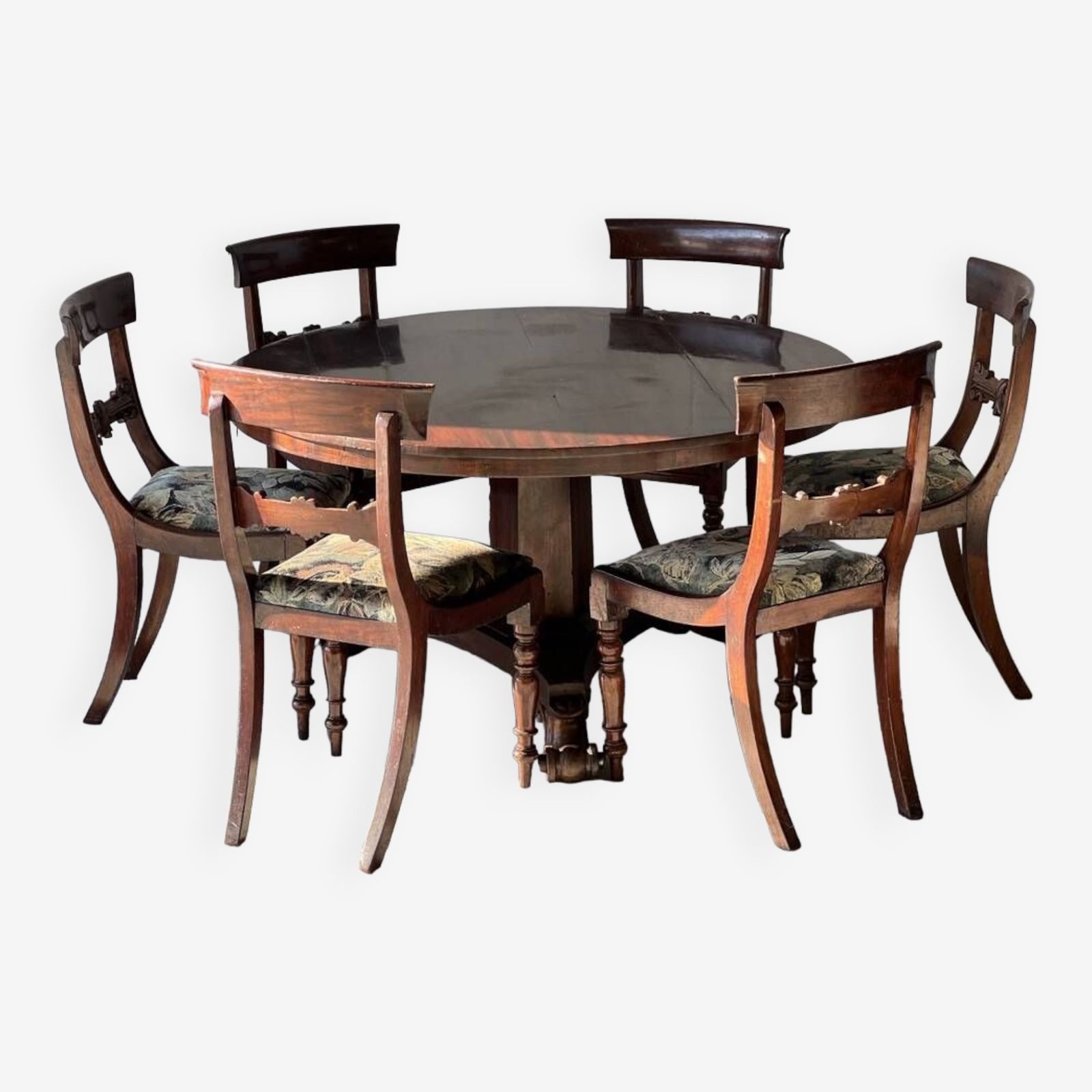 Mahogany Dining Room Set, Work In English 19th Century