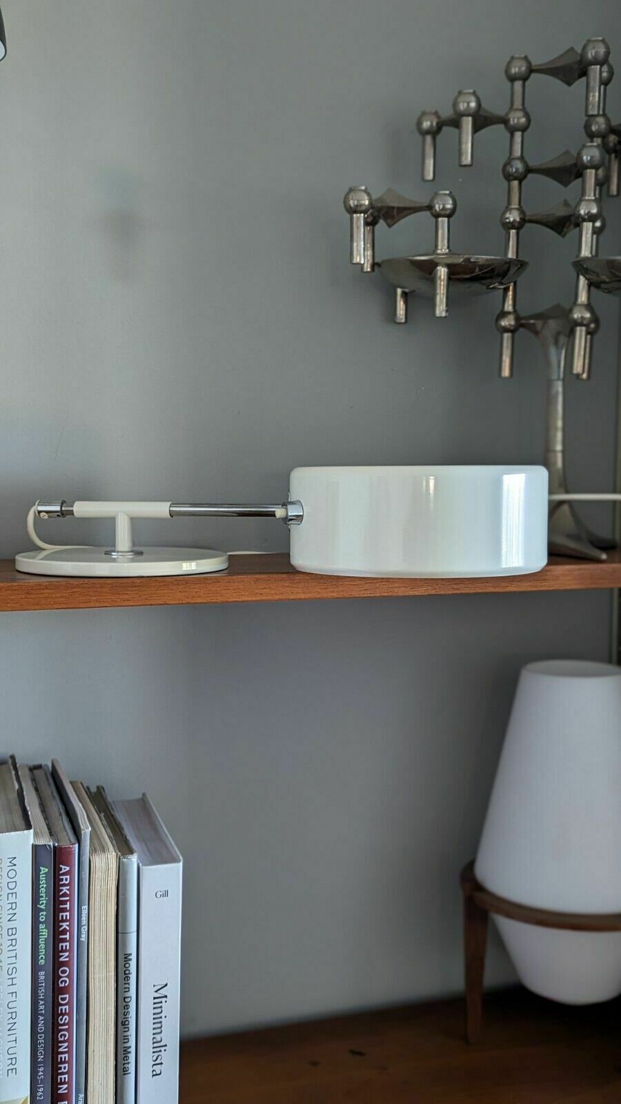 Pair 1960s Swedish Rare Table Shelf Lamp Anders Pehrson For Atelje Lyktan