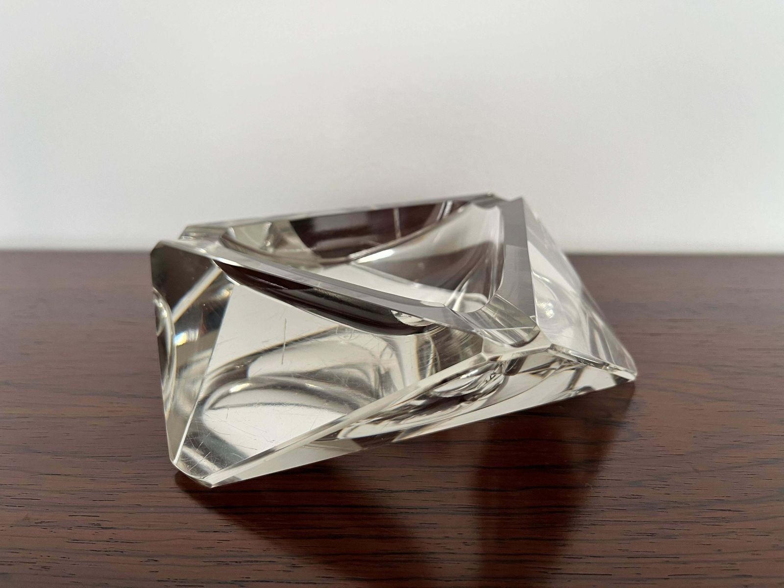 Bohemian Art Glass Ashtray By Vaclav Hanus For Moser, 1960's photo 304.0