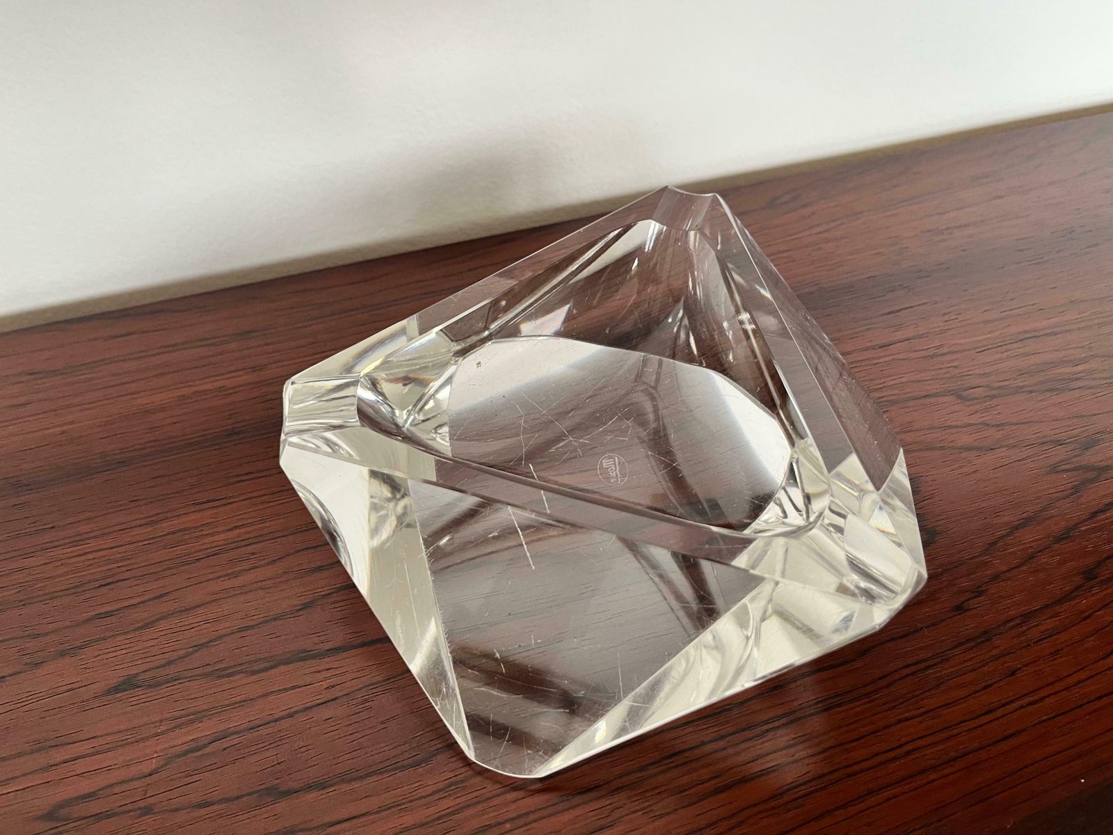 Bohemian Art Glass Ashtray By Vaclav Hanus For Moser, 1960's photo vinterior
