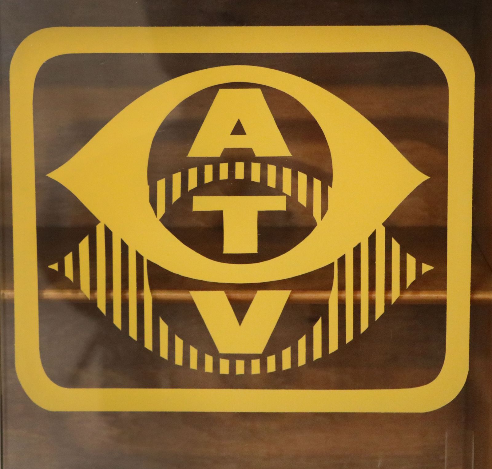 A Mid Century Oak Bookcase Cabinet, Later Sign Written For Associated Television. photo vintage