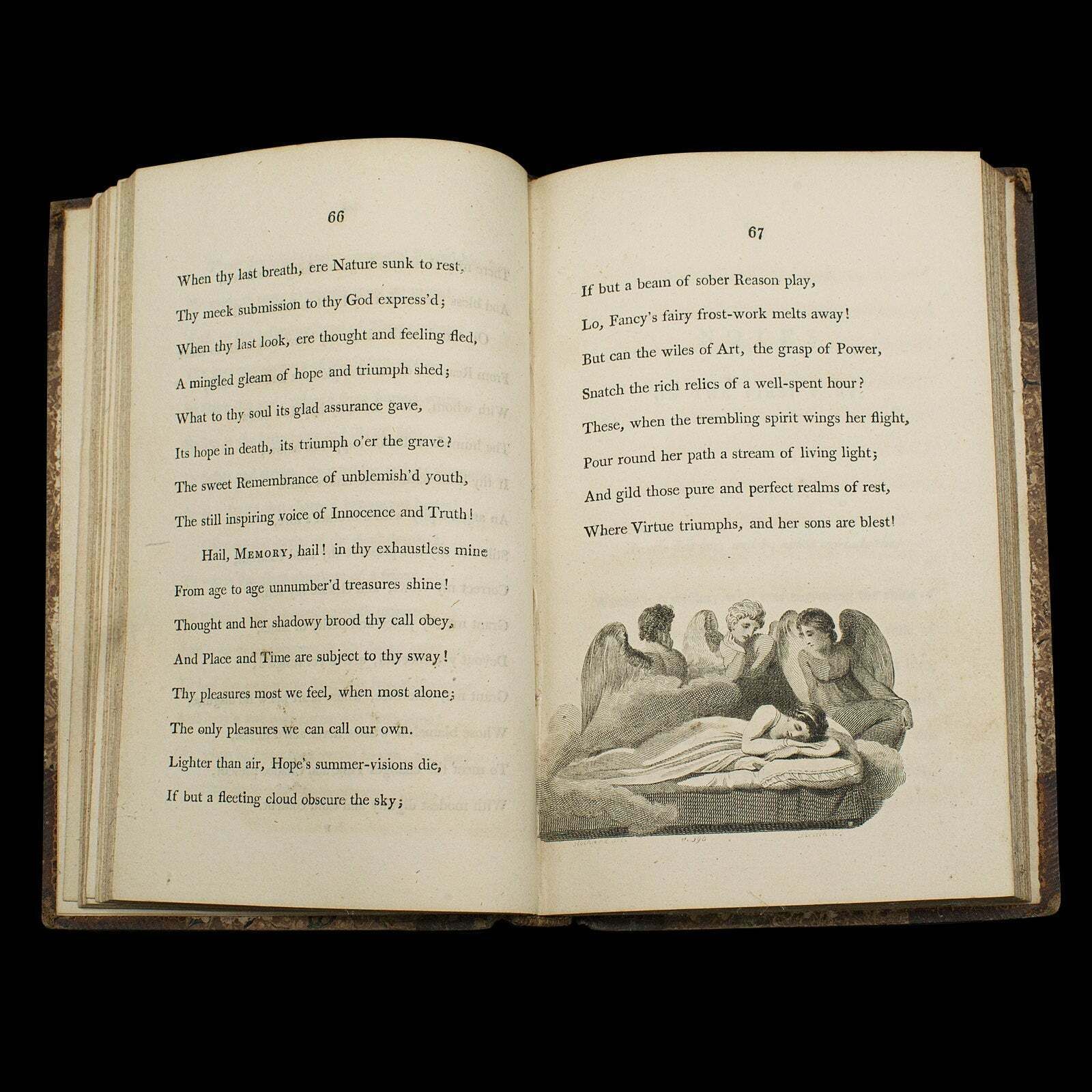 Antique Poetry Book, Pleasures Of Memory, Samuel Rogers, English, Georgian, 1803 photo vintage