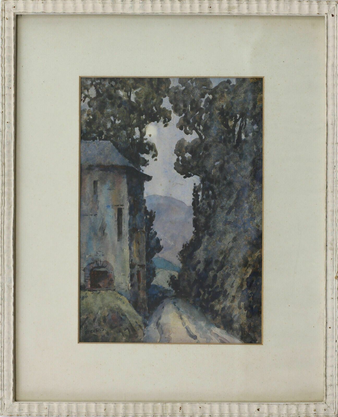 Watercolour By Henry Potter Stevens. Titled 'The Gatehouse