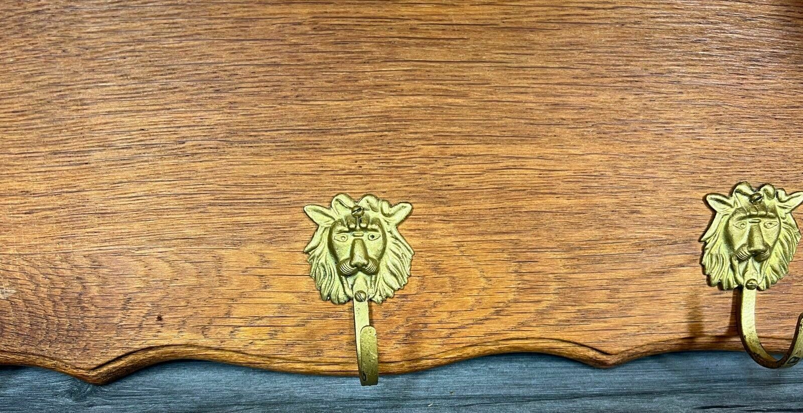 French Antique Solid French 3 Hook Ornate Carved Coat Plate Rack (Lot 2624) photo Furniture