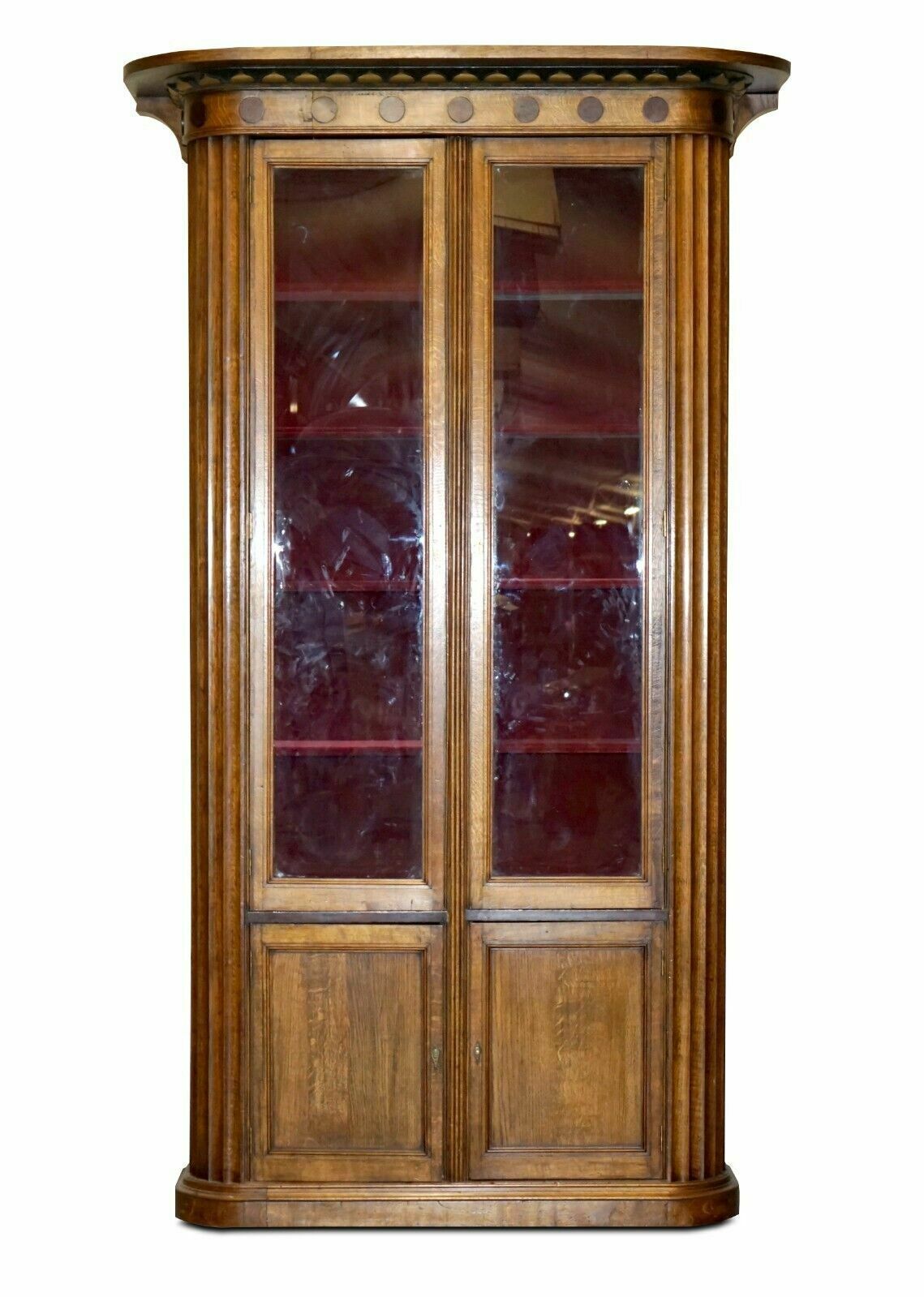Meter Antique Samuel Pepys 1666 Style Library Bookcase Part Of Suite photo for sale