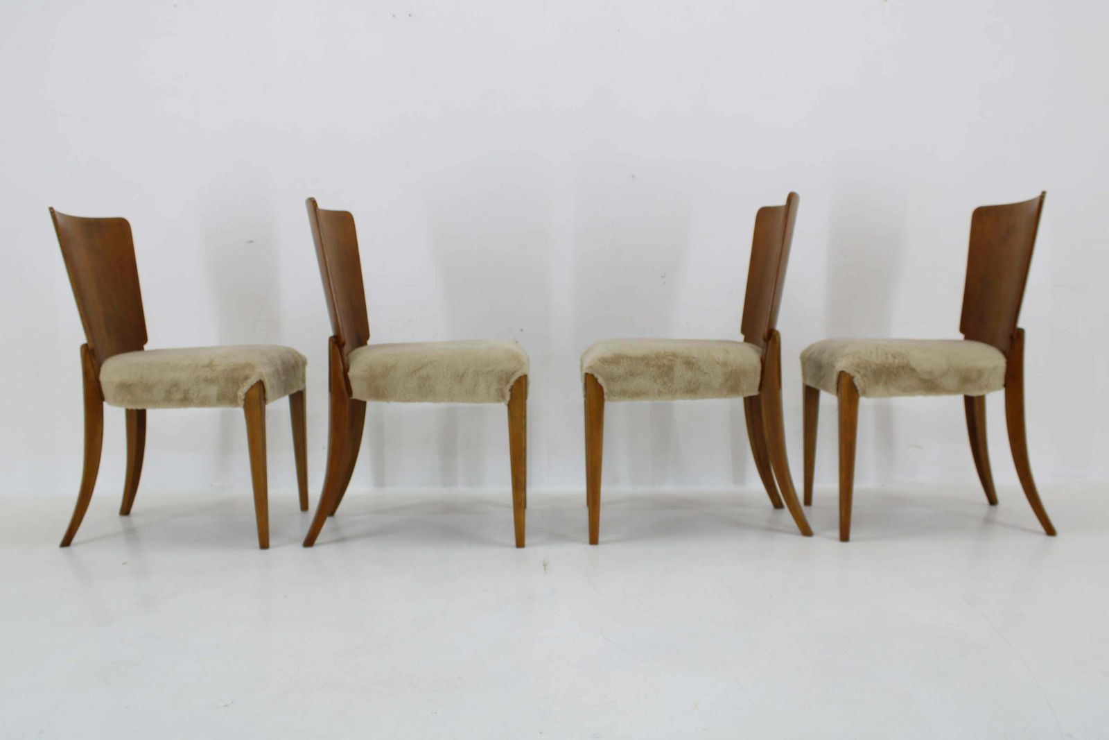 1950s Jindrich Halabala Dining Chairs H 214 For Up Závody, Set Of 4 photo 1322.0