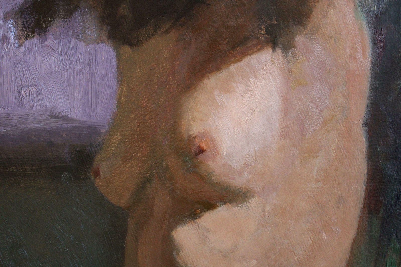 Alfejs Bromults Morning. Women's Act. 1959. Oil On Cardboard photo Art
