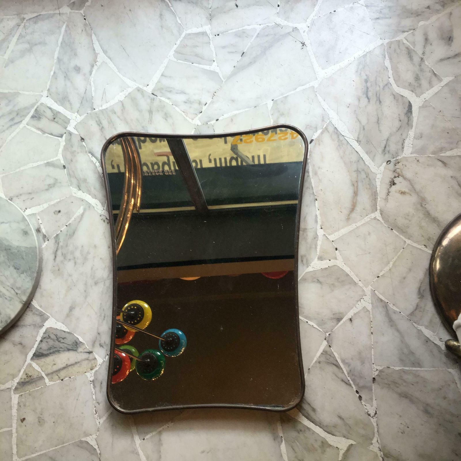 Fontana Arte Mirror Brass Wood Mirrored Glass 1950 Italy photo 1946.0