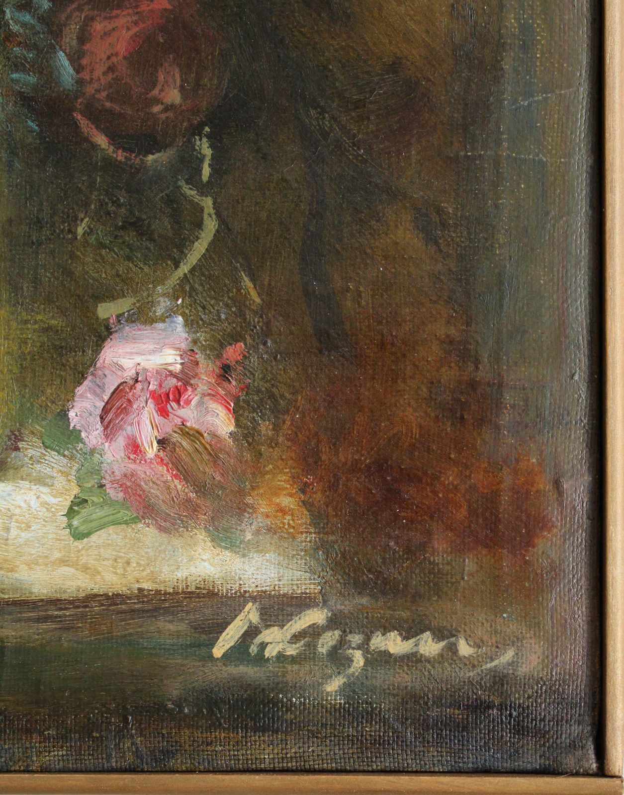 Vladimir Kozin Flowers. 1997, Canvas, Oil, 67x46 Cm 1997 photo for sale