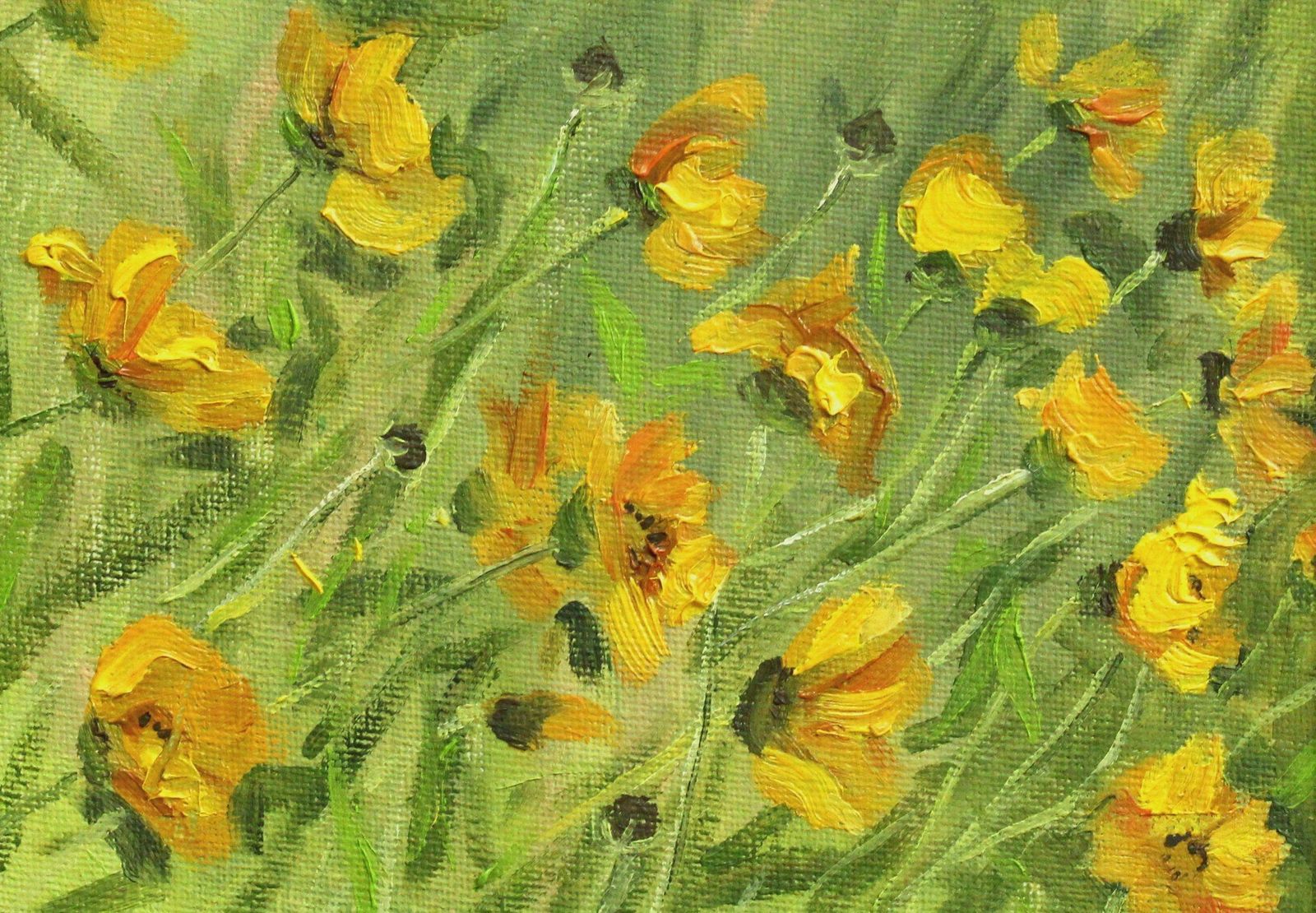 Alyona Prokofjeva Flowers Of The Sun. 2023, Canvas, Cardboard, Oil, 13x18 Cm 2022