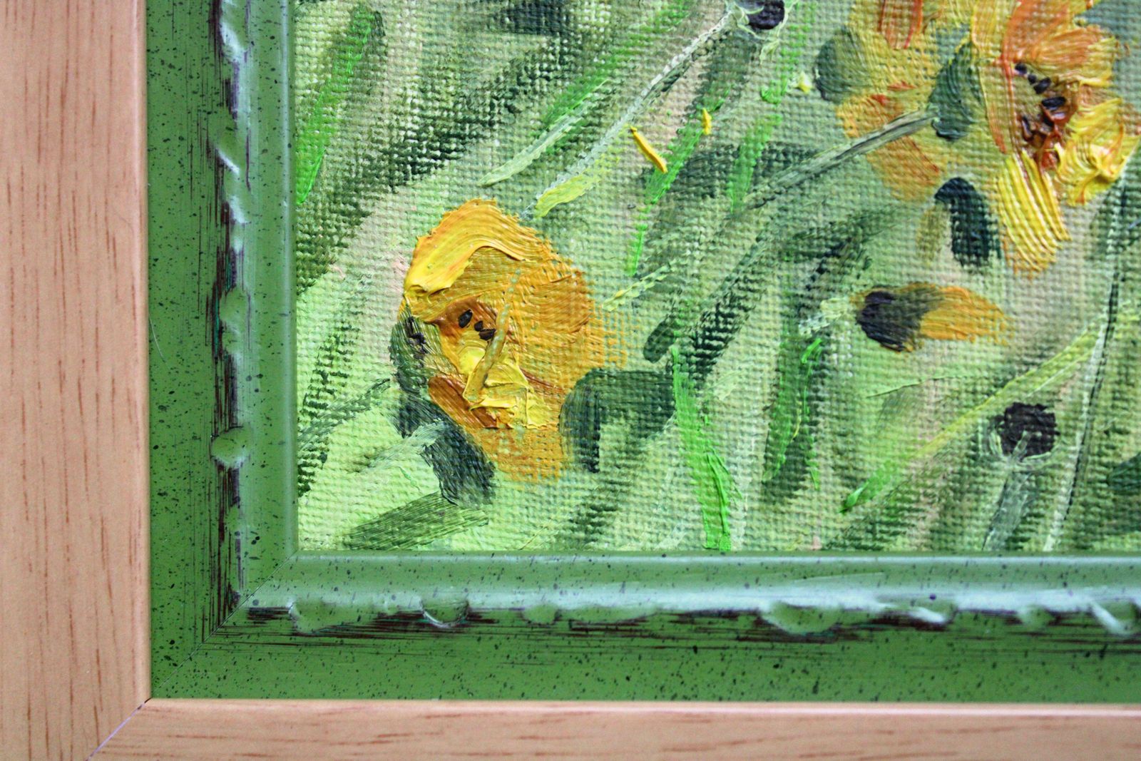 Alyona Prokofjeva Flowers Of The Sun. 2023, Canvas, Cardboard, Oil, 13x18 Cm 2022 photo for sale