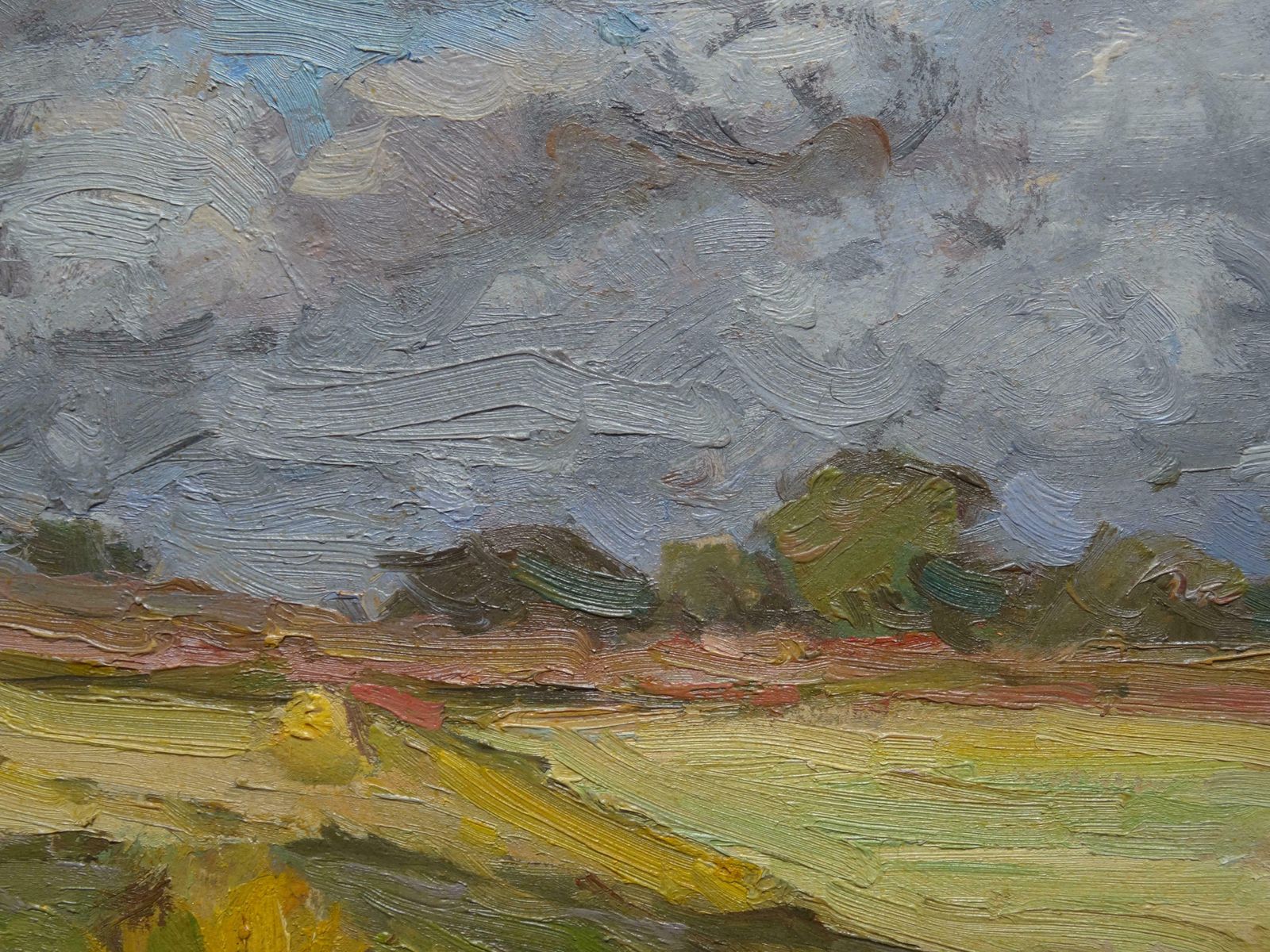 Alfejs Bromults Landscape. 1942. Oil On Cardboard, 36.5x47.5 Cm 1942 photo vinterior
