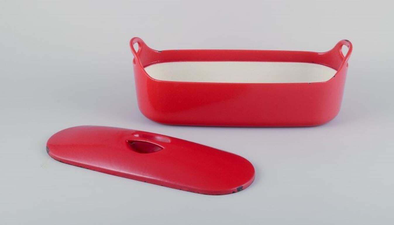 Timo Sarpaneva For Rosenlew, Finland. Rare Fish Terrine In Cast Iron. photo for sale