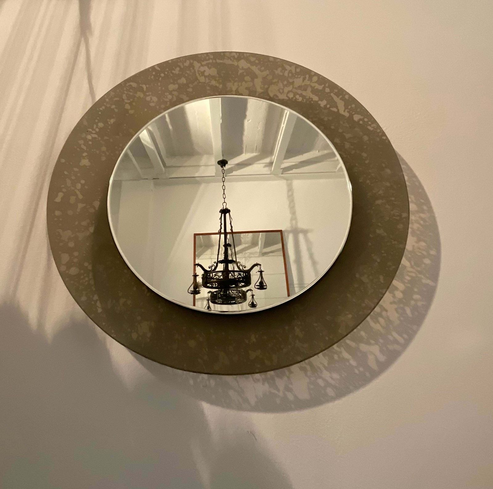Fontanarte   Erwing Burger   Hanging Mirror   Curved And Etched Glass. photo 3449.0