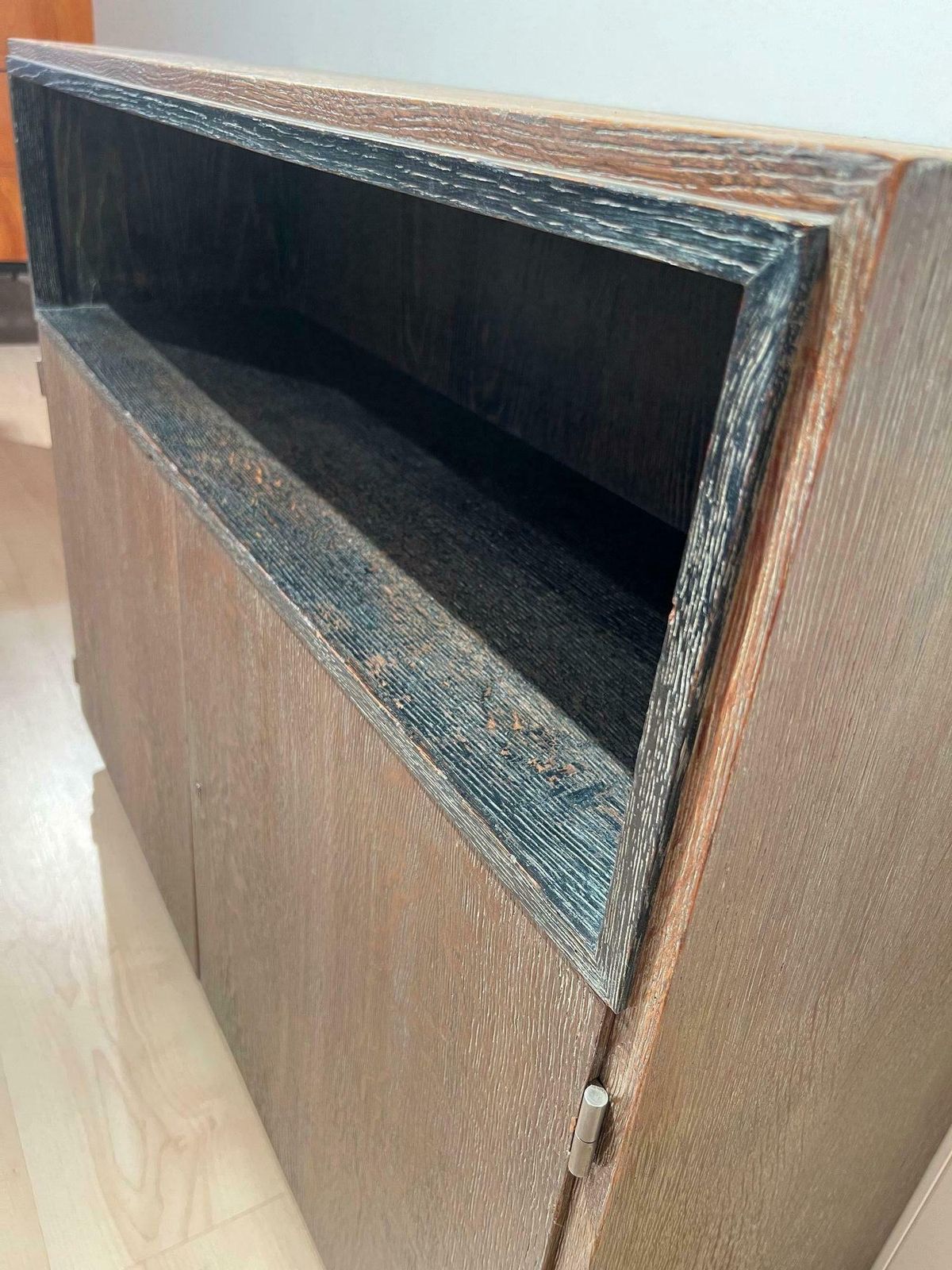 Art Deco Office Cabinet, De Coene Frères, Limed Oak, Belgium Circa 1935 photo buy