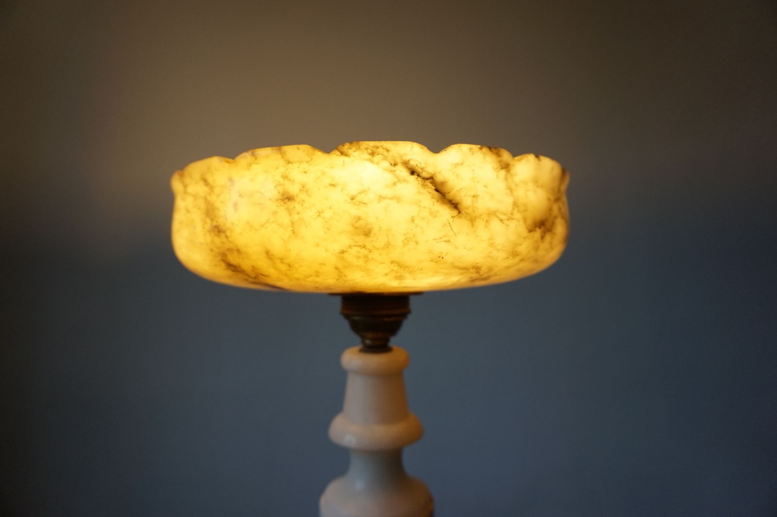 French Table Lamp Louis XVI Marble photo for sale