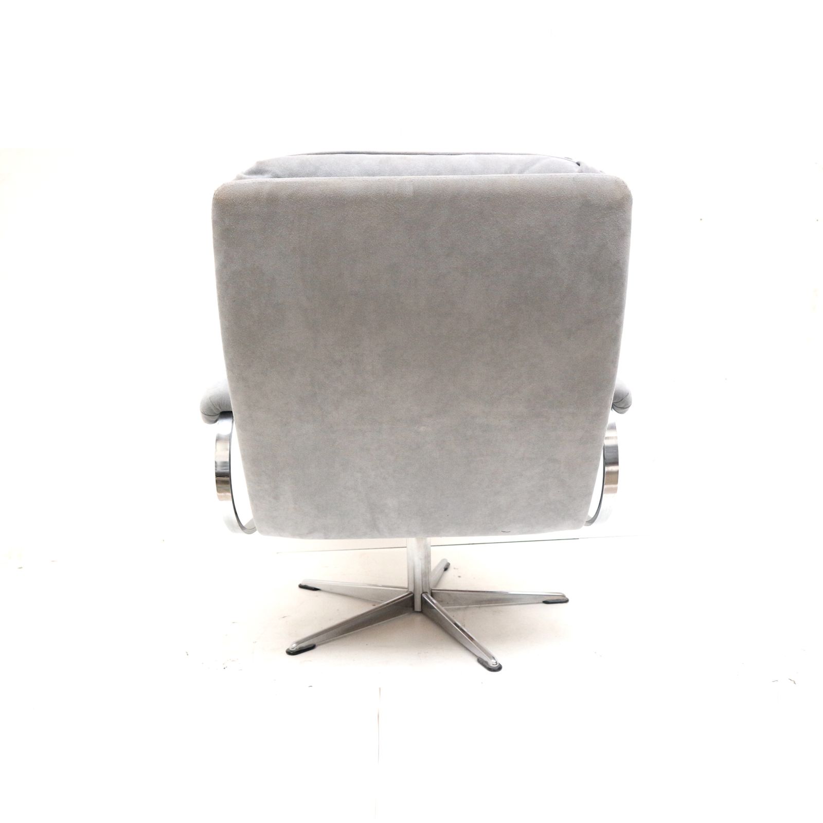 Vintage Armchair With Gray Suede Upholstery Made In The 1970s photo furniture