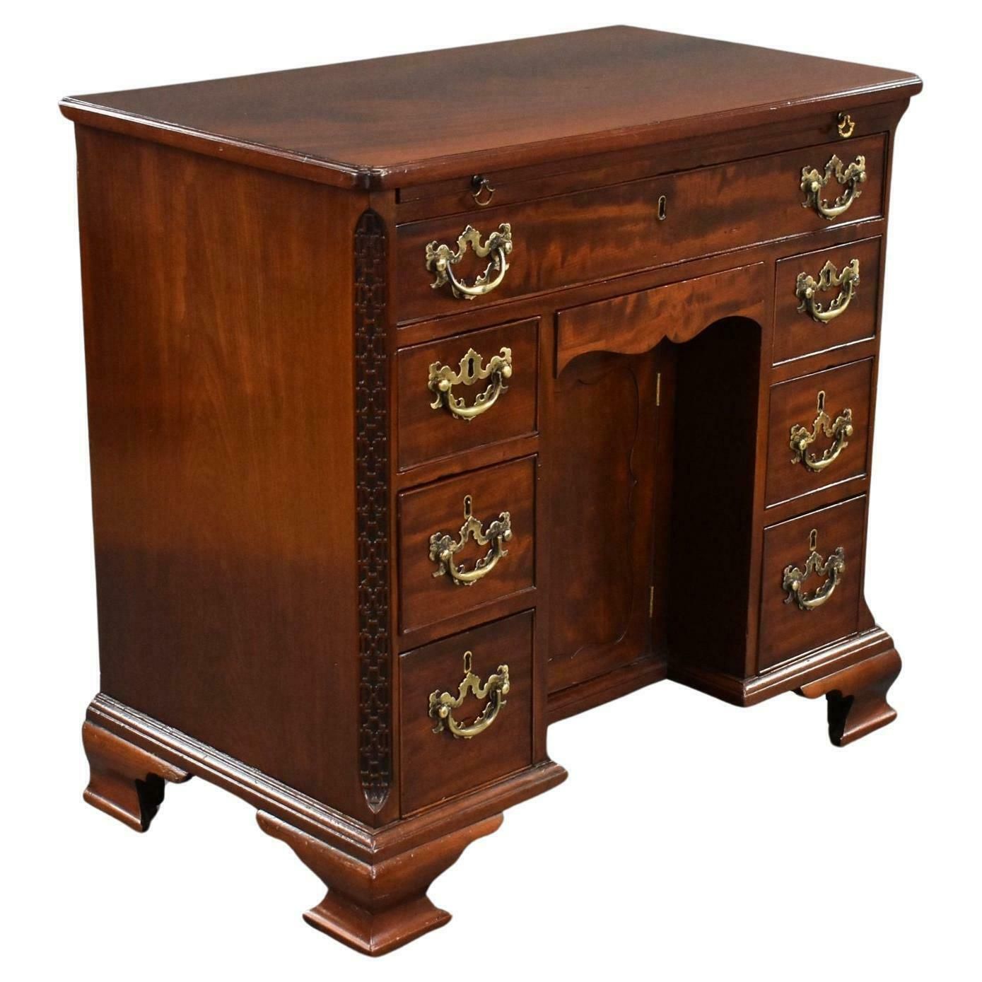 18th Century George III Mahogany Kneehole Desk