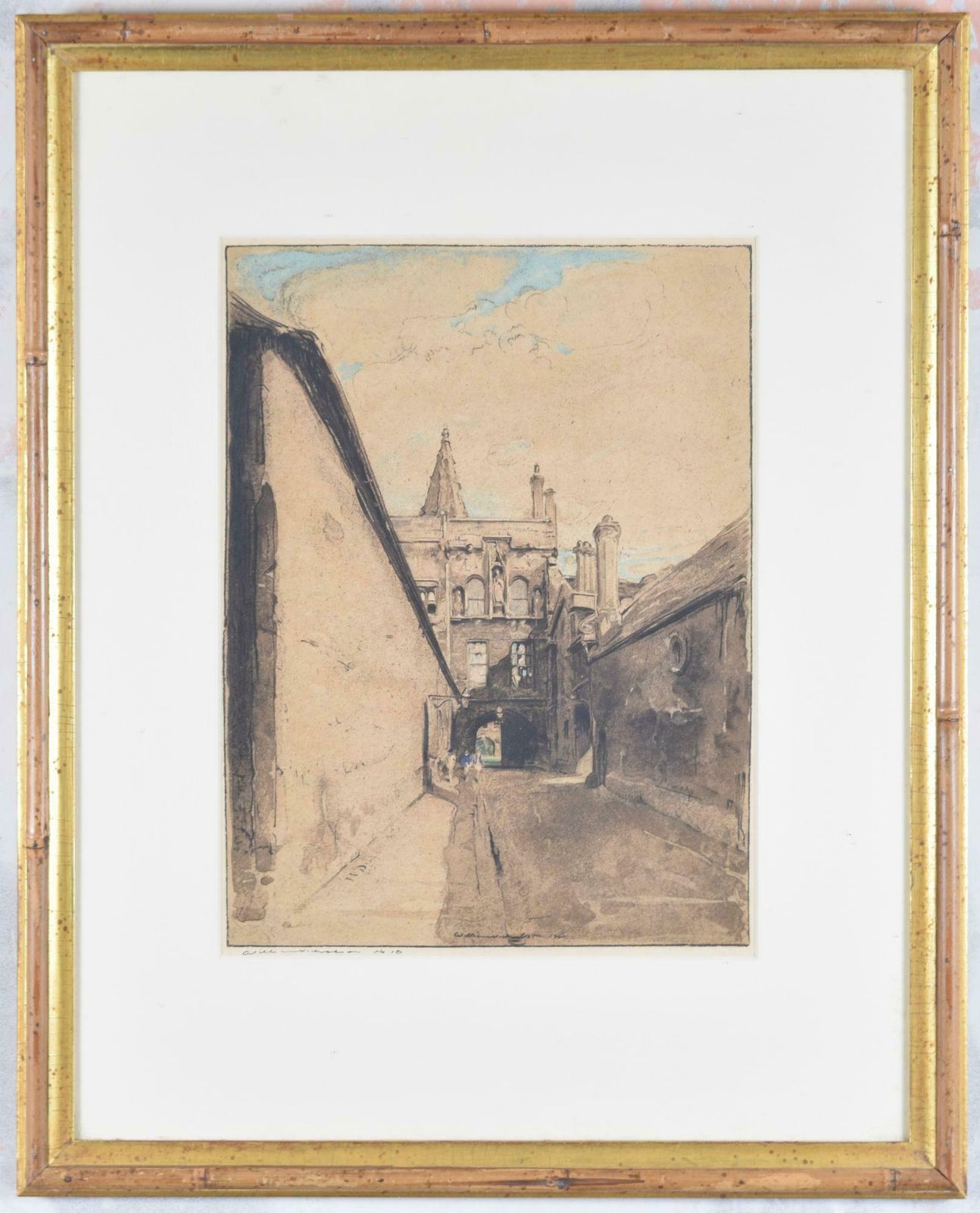 William Nicholson New College Lane, Oxford Lithograph By William Nicholson 1902   1904