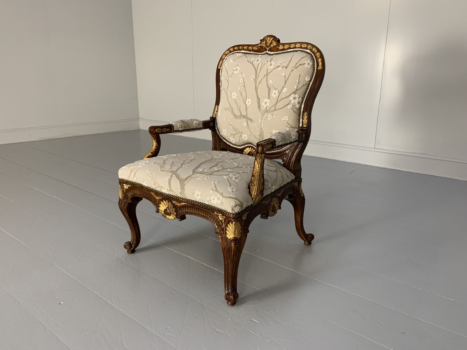 Furniture Pair Of Theodore Alexander “Spencer House” Armchairs & Table – Rrp £11,000 photo
